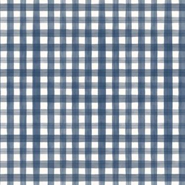 Imagem de Papel De Parede Revoada Xadrez Picnic Pincelada Azul 4428