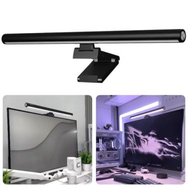 Imagem de Luminária Barra de LED para Monitor com 5 Cores, Ajuste de Intensidade e Sensor Touch – Light Bar Ideal para Home Office, Estudo, TV e Notebook