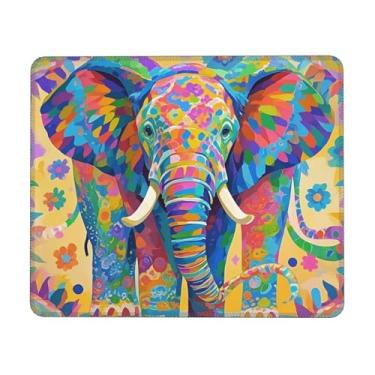 Imagem de Mousepad pequeno tapete de rato com base de borracha antiderrapante colorido elefante mousepads para homem mulher computador mousepad para mouse sem fio tapete de teclado tapete de mesa para jogos