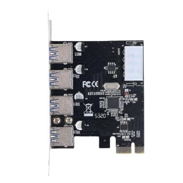 Imagem de Zopsc 4 Portas USB 3.0 PCI Express Expansion Card, Adaptador PCIE de 5 Gbps Com Fonte de Alimentação Interna, Compatível Com Vista, 7 e Mais