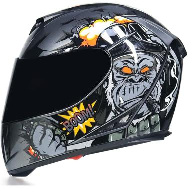 Imagem de Capacetes De Motocicleta Dupla Viseira Capacete De Rosto Completo Para Adultos Jovens Homens & Mulheres Modular Capacete De Motocicleta De Rosto Completo Aprovado Pela Ece/dot Capa, F, M/55-56CM