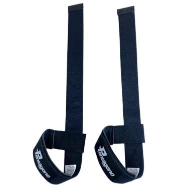 Imagem de Straps Musculação Tala Pentágono com Proteção Neoprene para Punhos, Alça 100% Algodão (Preto)