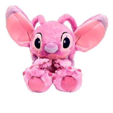 Imagem de Pelúcia Angel Gigante Disney Lilo Stitch Big Feet 60Cm Rosa - FUN