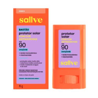 Imagem de Protetor Solar Sallve Bastão com Cor Antimanchas FPS 90 Cor 5 15g