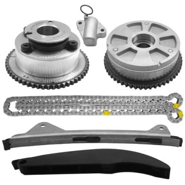 Imagem de Kit de corrente de distribuição 24350-2E700 com rodas dentadas de eixo de cames VVT Admissão e escape para Hyundai Elantra 2017-2020, Kona 2018-2021, Veloster 2019-2021, para Kia Forte 2017-2022 2.0L