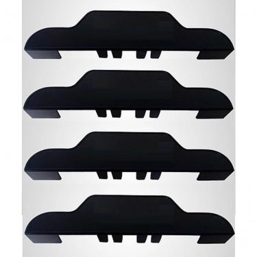 Imagem de Kit Com 4 Cantoneiras Para Cama Box Ou Baú Preta Maleáveis Protetoras