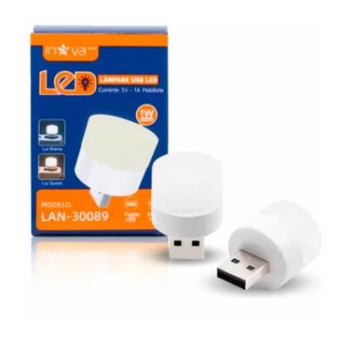 Imagem de Mini Lâmpada Led Usb 1w Luz Branca E Quente Inova  Lan-30089