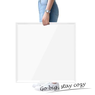 Imagem de KEVJES Bandeja de servir de acrílico branco brilhante com alças - bandejas de mordomo para mesa de café, lanches, café da manhã na cama, bancada de cozinha, penteadeira, organizador de maquiagem