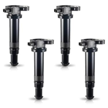 Imagem de Conjunto de 4 bobinas de ignição ENA compatíveis com motor de ajuste de altitude Dodge Attitude 2006-2011 Hyundai Accent Kia Rio Rio5 L4 1.6L 27301-26640 UF499