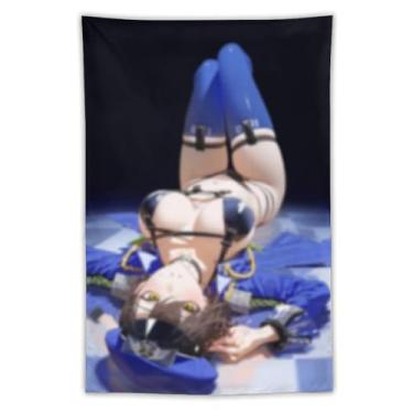 Imagem de LIEGBMEU Sexy Bikini Hot Anime Girl Tapeçaria 101.6 cm x 152.4 cm Interior Exterior Wall Quilt Art Decoração de Tapeçaria Caprichosa, AF127