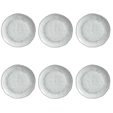 Imagem de Conjunto De Pratos Rasos 06 Peças Orgânico Echo Porto