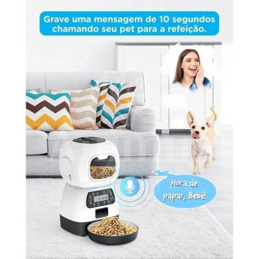 Imagem de Alimentador Comedouro Automático Cães Gatos Pet Programável