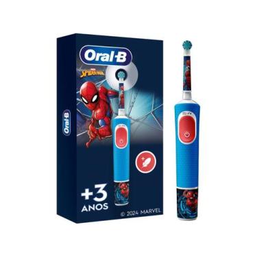 Imagem de Escova de Dente Elétrica Infantil Oral-B Marvel Homem-Aranha Recarregá
