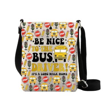 Imagem de Bolsa tiracolo para motorista de ônibus Be Nice To The Bus Driver Back To Bus Driver Apreciation Gift Bus School, To the Bus Cb