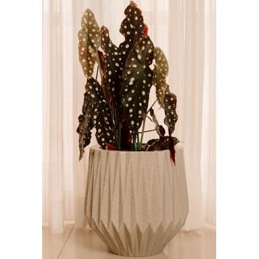 Imagem de Vaso Decorativo Para Plantas Jardim Design Moderno Origami G (Cimento)