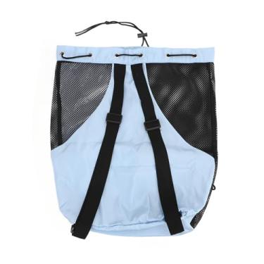 Imagem de Mochila de Malha de Natação, Alça de Ombro Ajustável Respirável Mochila de Praia de Malha Leve e Espessura de PVC para Ciclismo (Azul)