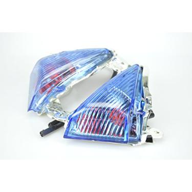 Imagem de TOPZONE Compatível com Kawasaki 2008-2018 1400GTR; 2007-2013 Z1000 / ABS; ZZR1400 / ZZR1400 ABS 2006-2019; Lâmpada Idicadora Frontal Pisca-pisca Apenas (Lente, Cor Azul)