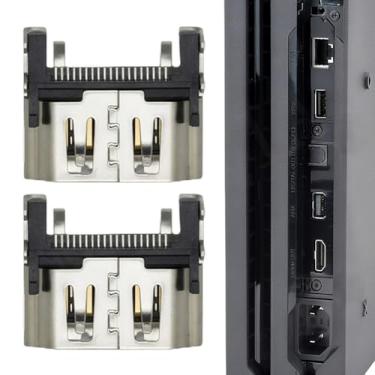 Imagem de MYPUQIAO 2 PCS High-Quality HDMI Port Replacement for PS4 Slim and Pro Only (NOT for 1000/1100/1200 Models).​(4S/P-2)
