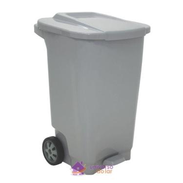 Imagem de Lixeira Tramontina T-force 100 L Cinza Com Rodas Tramontina