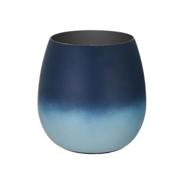 Imagem de balde de vinho Balde de gelo criativo aço inoxidável, balde champanhe, grande capacidade, vinho tinto, decorativo, moda, cubo Refrigerador de cerveja(Blue)