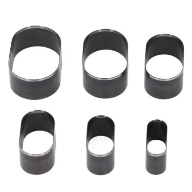 Imagem de LiebeWH 6pcs Couro Cortar Hollow Cutter Morre Conjunto Elíptico de 35 a 60 Mm de Comprimento de Diâmetro de Longa Ferramentas de Corte de Corte Artesanal