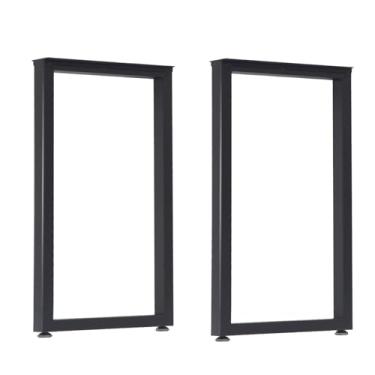Imagem de Taelakeni Pernas de mesa de mesa de metal de 71 cm, perna de mesa de jantar de estilo industrial resistente com almofadas de ajuste para pés conjunto de 2