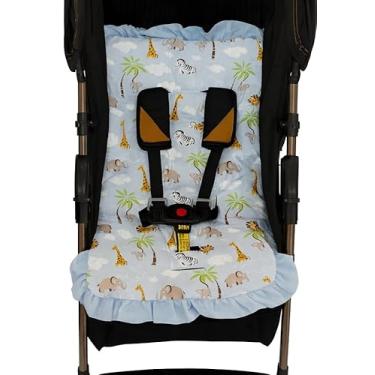 Imagem de Capa de Carrinho Acolchoada Macia MT Várias Estampas (Safari Azul)