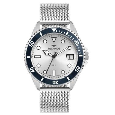 Imagem de Relógio Technos 2415Dy/1K Prateado 2415 Grande Aço Mergulho