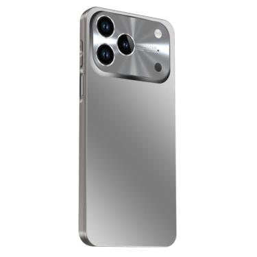 Imagem de FWYANZH Capa para iPhone 17 Pro Max/17 Pro/Air/17, capa de proteção de lente completa, fina, elegante, PC traseira à prova de choque, capa de negócios, cinza, 17 Pro