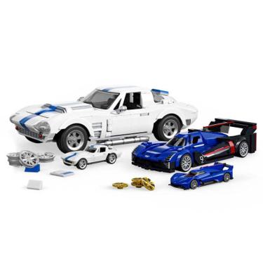 Imagem de Hot Wheels Jogo de Construção Elite Corvette Grand Sport Mattel
