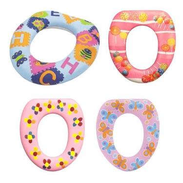 Imagem de Assento Redutor Infantil Para Vaso Sanitário Menina Portátil Desfralde