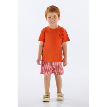 Imagem de Conjunto Infantil Camiseta e Short Up Baby, Laranja, 12