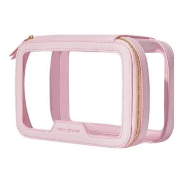 Imagem de Estojo de maquiagem Rownyeon Clear Toiletry Bag Organizer, rosa - Camd