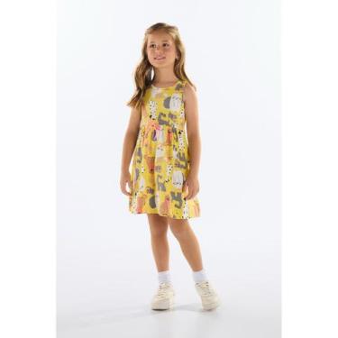 Imagem de Vestido de Cachorrinhos em Cotton Quimby, Amarelo, 10