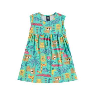Imagem de Vestido Estampado Infantil Bee Loop, Azul, 8