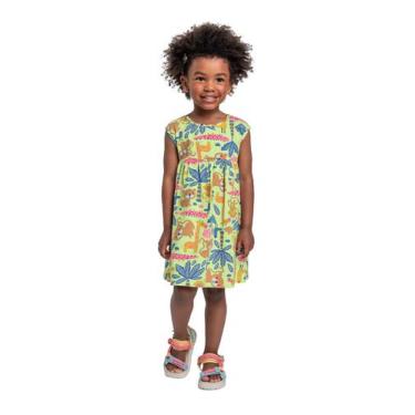 Imagem de Vestido Estampado Infantil Bee Loop, Verde, 2