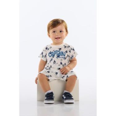 Imagem de Macaquinho para Bebê Menino Quimby, Bege, G