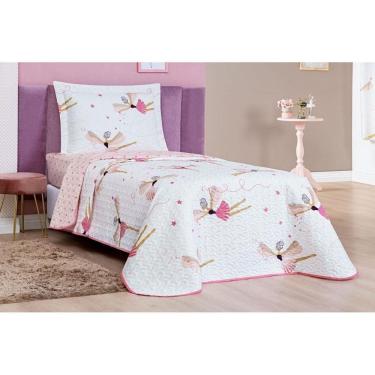 Imagem de Colcha Solteiro Kids Luxo Menino Menina Micropercal 200 Fio