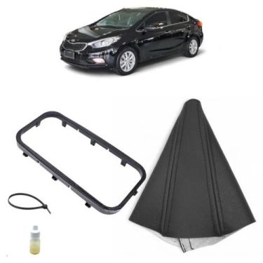 Imagem de Forro Coifa Cobertura E Aro Base Alavanca Câmbio Automático Cerato 201