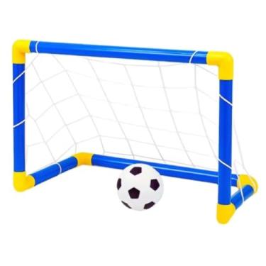 Imagem de Kit Futebol Golzinho Mini Trave 45cm Rede Bola Bomba de Encher