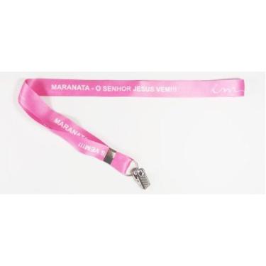 Imagem de Cordinha de Crachá Rosa - ICM - 40 cm - no-brand