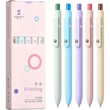 Imagem de Canetas Zenith Zs12 Star Traveler, secam rapidamente, aderência macia, canetas de tinta de gel Aurora Accent, ponta fina, clipe seguro, uso diário versátil
