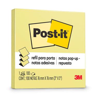 Imagem de Bloco Post it refil amarelo 76x76mm 100 fls 3M