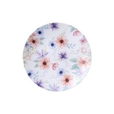 Imagem de Prato Sobremesa Tramontina Floratta Em Porcelana Decorada 21 Cm
