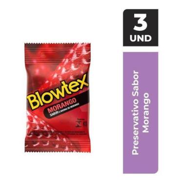 Imagem de Preservativo sache arom. c/03 und morango - blowtex