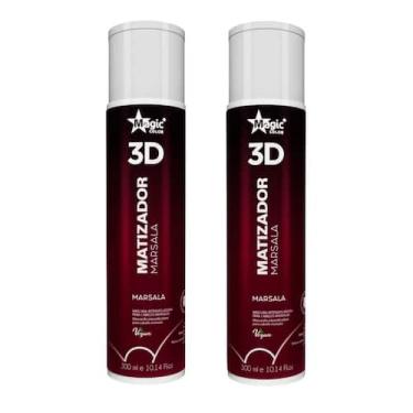 Imagem de Kit 2 Matizador 3D Marsala 300ml Magic Color - wincy