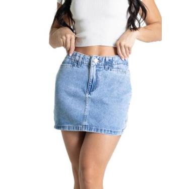 Imagem de Saia Jeans Sawary - 281191 - Azul médio 38, Azul, 38