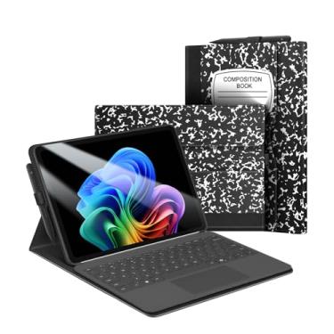 Imagem de Fintie Capa protetora para Microsoft Surface Pro de 12 polegadas (2025), carteira de visualização multiangular, capa traseira de TPU empresarial com bolso e suporte de caneta, compatível com teclado