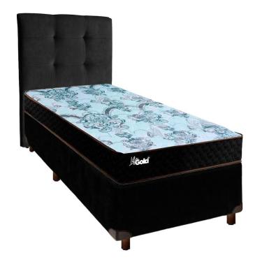 Imagem de Kit Cabeceira + Cama Box + Colchão Solteiro Molas Ensacadas Life Gold Paropas