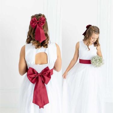 Imagem de Faixa + Laço MARSALA Acessorio Infantil para vestido REF4196 - Só Mari